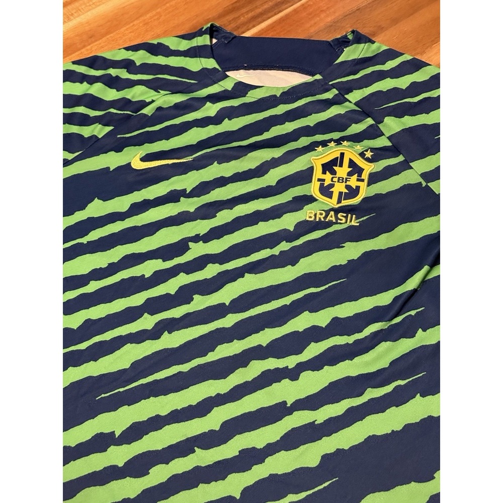 Nike Dri-Fit Brazil‎ National Team 2022/23 Pre-Match Jersey Shirt Youth XL - Picture 3 of 11